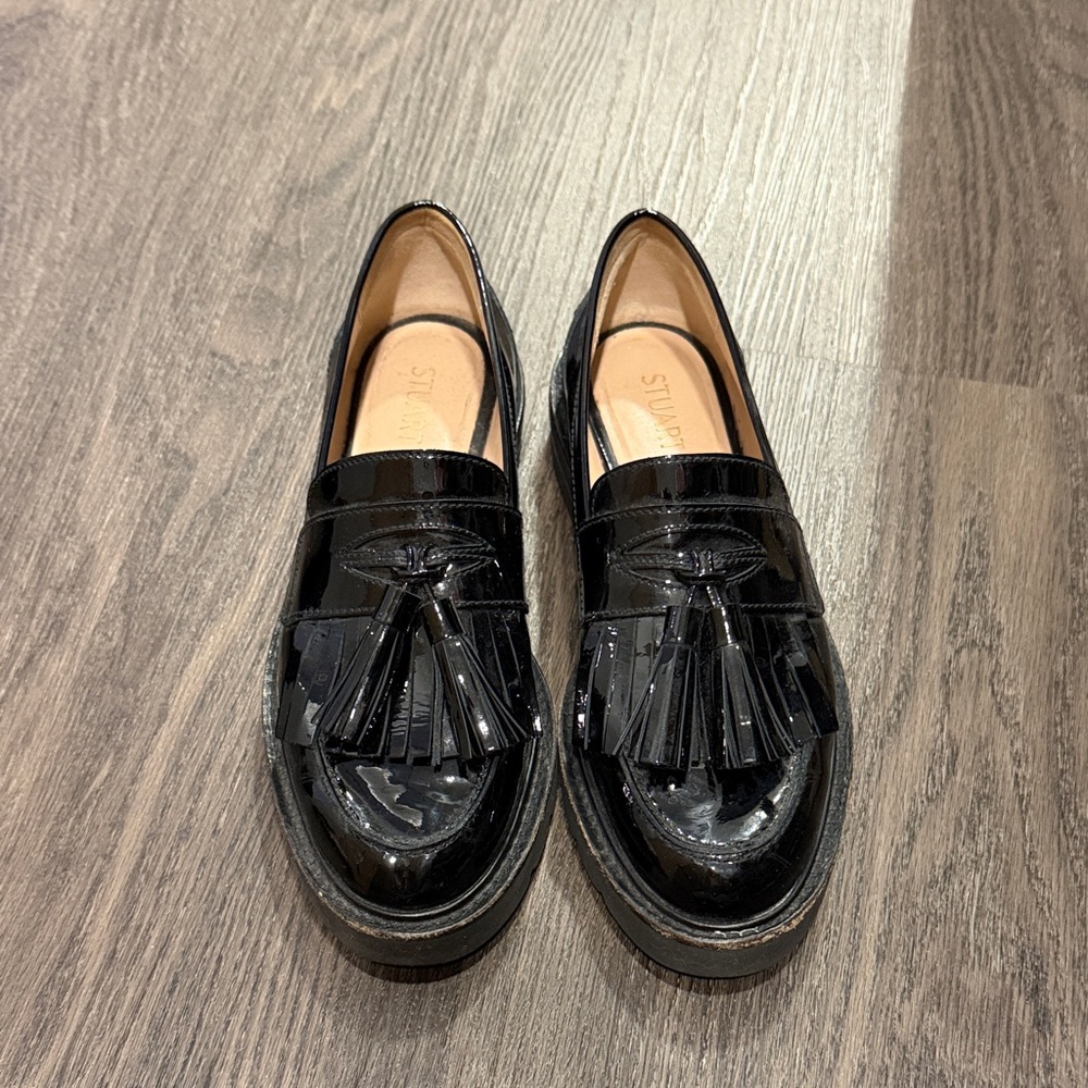 Stuart Weitzman patent leather loafer